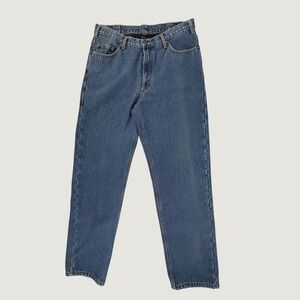Full Blue Fleece Lined Jeans Mens 34x32 Blue Straight Leg Insulated Workwear